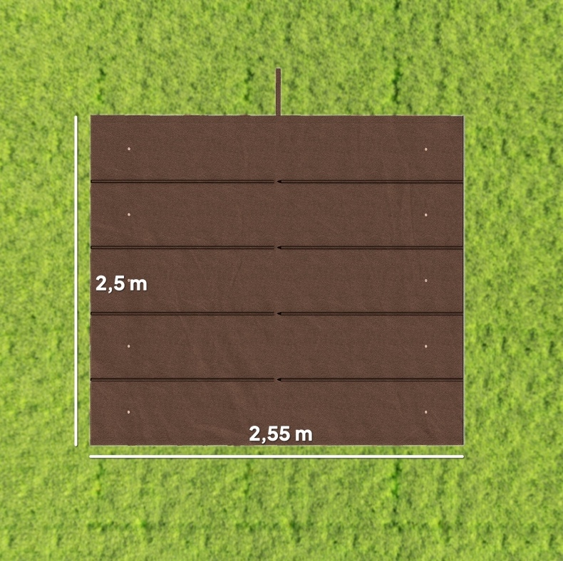 Ersatzdach Für 3 X 3 M Pergola, Einziehbar, Polyester, Kaffee, Okmyhome