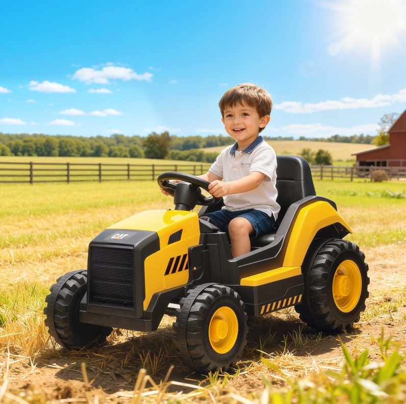 12v Kinder-elektroauto Mit Fernbedienung, Bluetooth Und Musik, Gelb Okmyhome