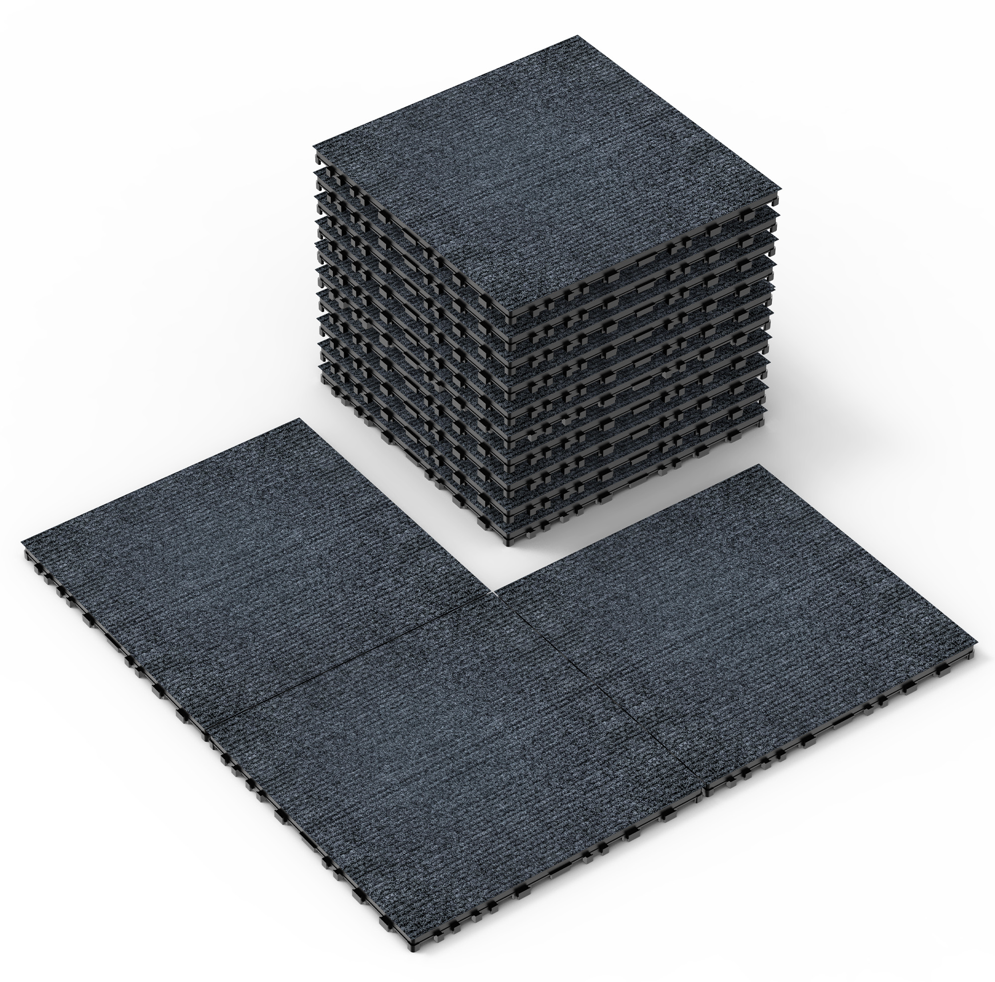 Steck-terrassenfliesen 30,5 X 30,5 X 2 Cm, Grau, 36er-set Okmyhome