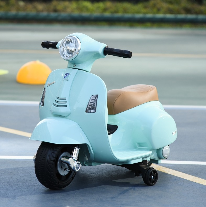 Elektrisches Kinder-motorrad Vespa 6v, 18–36 Monate, Blaugrün Okmyhome
