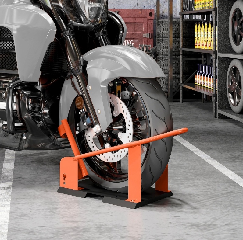 Vorderradständer Für Motorrad 15–21", Verstellbar, Stahl, Orange Okmyhome