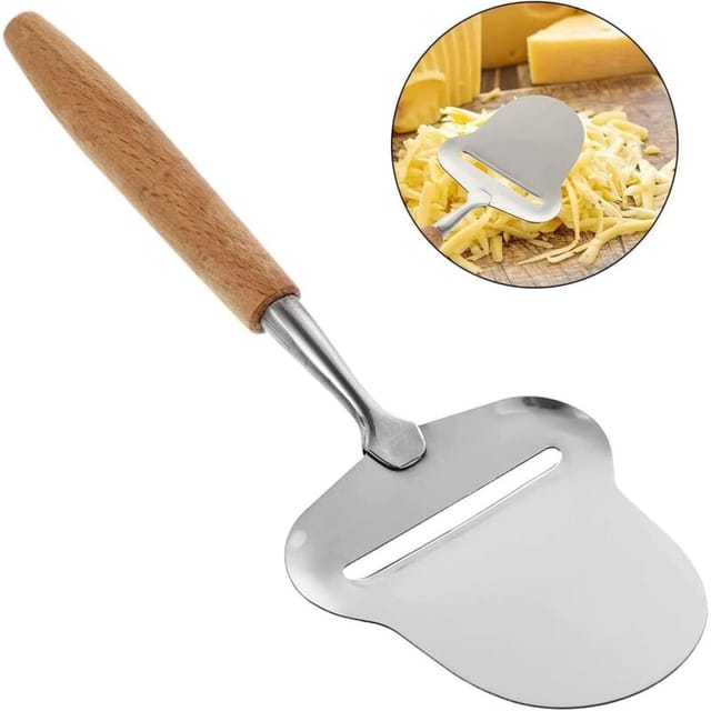 Käseschaber Aus Edelstahl, Tragbarer Käseschneider, Trüffelschneider Mit Holzgriff Für Käsestücke, Kuchen, Pizza, Melone, Schokolade, Weich- Und Hartkäse