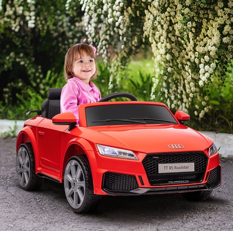 Elektrisches Kinderauto 12v Mit 2,4g-fernbedienung, Usb/mp3, Led, Rot, 3-5 Jahre