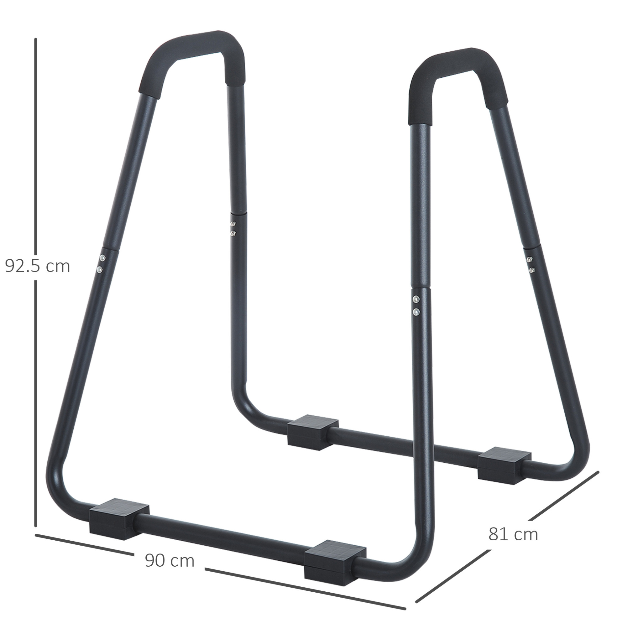 Dipstation Mit Schlingentrainer, Stahlgestell, 90 X 81 X 92,5 Cm, Schwarz Okmyhome