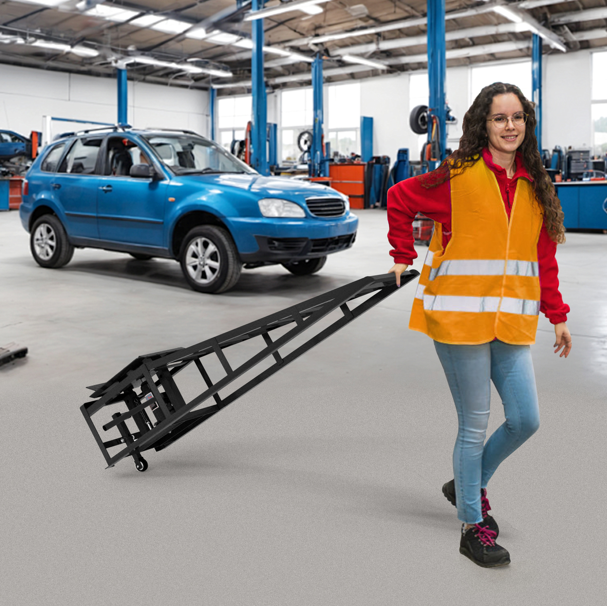 Hydraulische Hebebühnen Für Autos, 2 Stück, 5t, 23-36 Cm, Schwarz Okmyhome