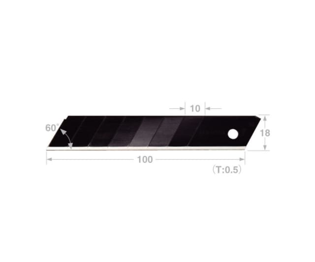 LCB50RB-50H cutterklingen 18 mm Razar Black Blade LCB50RB-50H