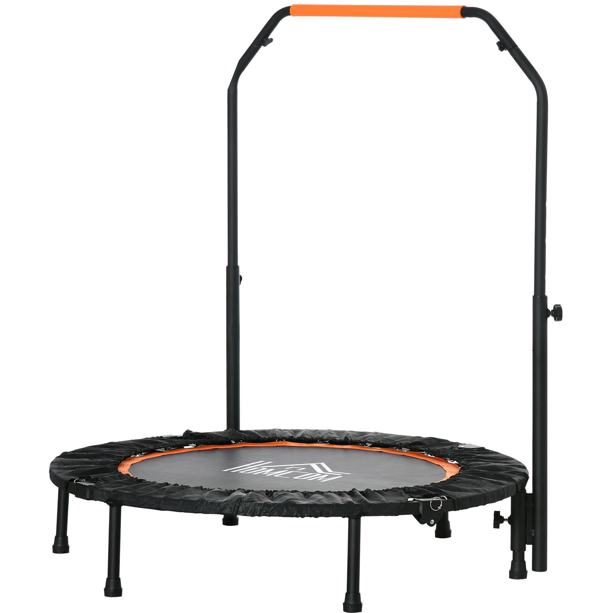 Fitness-trampolin Klappbar Ø102 Cm Mit Verstellbarem Griff, 4 Positionen, Schwarz Okmyhome