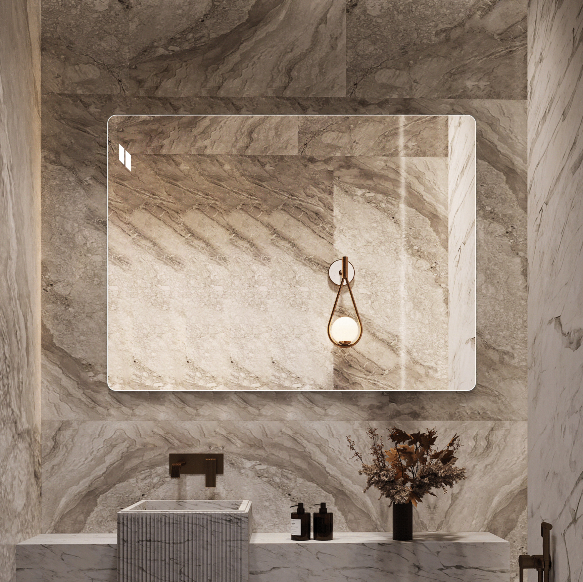 Rahmenloser Wandspiegel 100 X 75 Cm, 5 Mm Versilbertes Glas, Horizontal Oder Vertikal