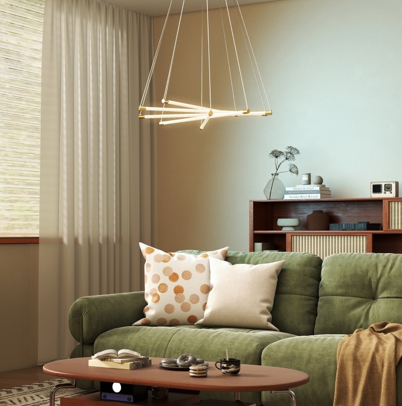 Led-deckenleuchte 50w, 5 Verstellbare Arme, Gold Und Weiß Okmyhome