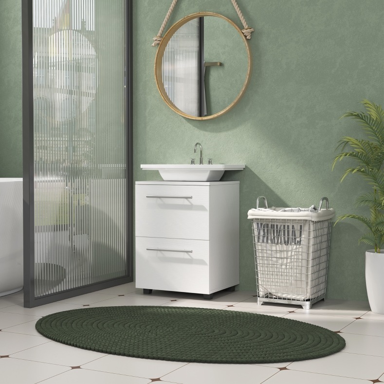 Bad-unterschrank Mit Schublade, 41,5 X 35,5 X 59 Cm, Weiß Okmyhome