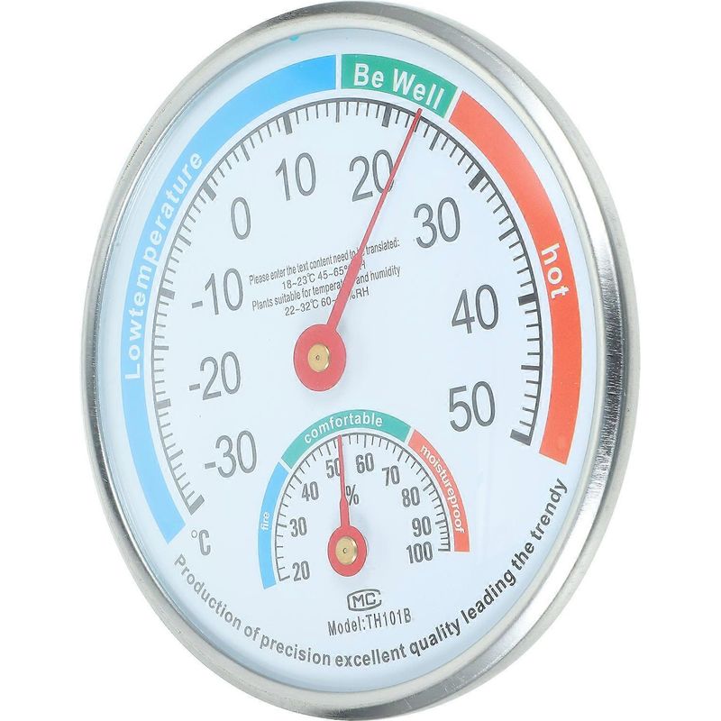 Hochpräzises Und Robustes Hygrothermograph Mit Zeiger, Mehrzweck-thermometer-hygrometer (weiß)