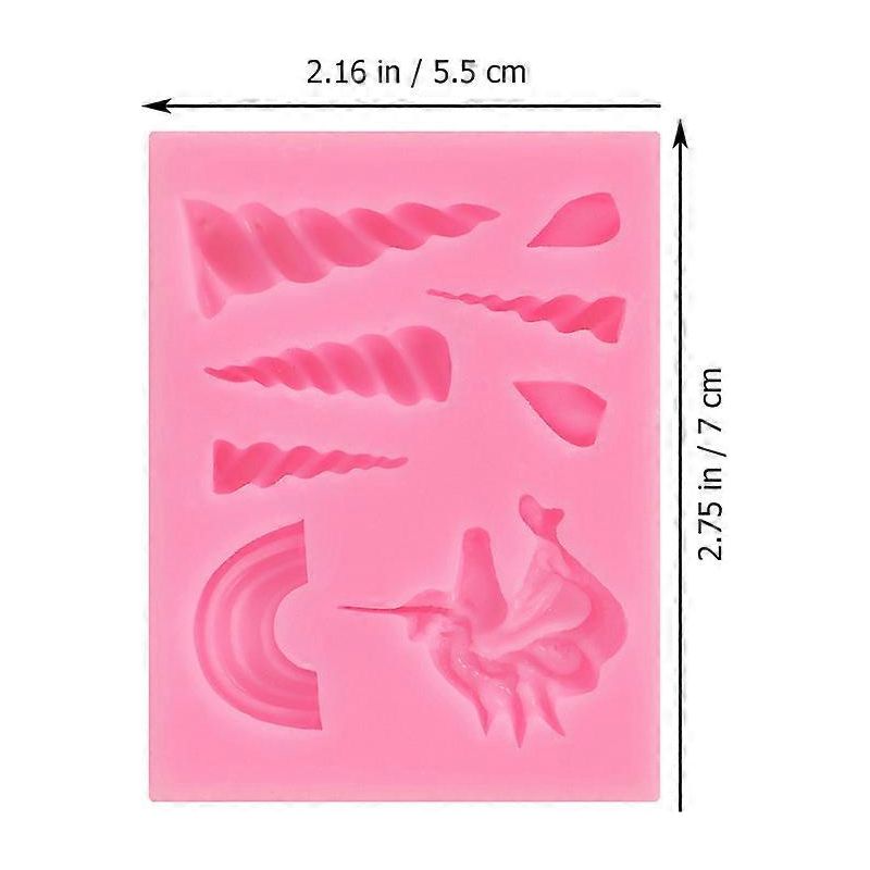 Silikon-einhornform (5er-set), Silikon-schokoladenform, Silikon-fondant-kuchenform