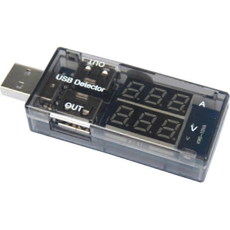 Usb-ladegerät, Leistungs-, Spannungs- Und Stromprüfer, Multimeter, Lcd-bildschirm, Usb-detektor, Voltmeter, Amperemeter, Leistungskapazitätsmesser (schwarz)