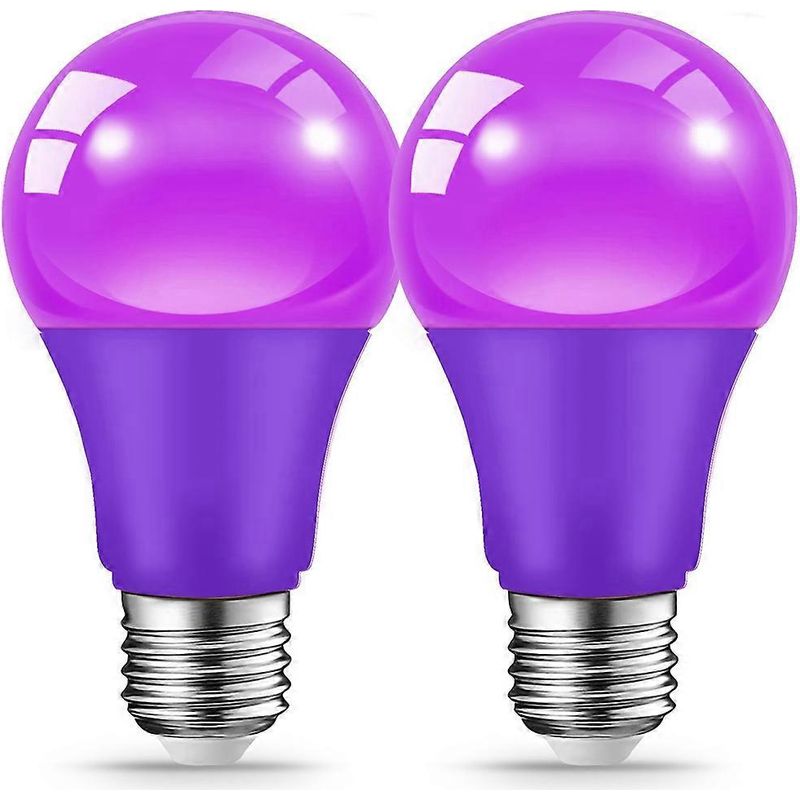 2er-pack Nicht Dimmbare, Violette 9-w-led-lampen Mit E27-sockel Für Partybeleuchtung Und Innendekoration