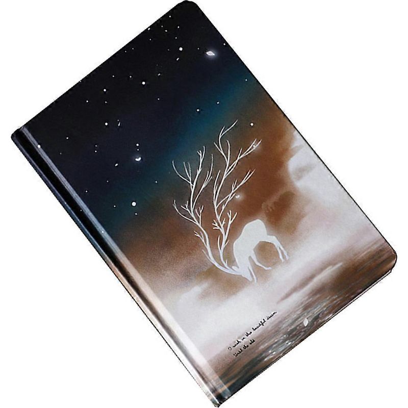 1 Noctilucence A5 Notizbuch, Sternennacht-design (braun)