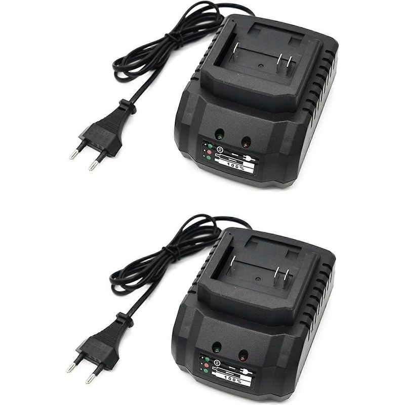 2er-pack Ladegeräte Für Makita Lithium 18v/21v Akkus, Kompatibel Mit Akku-bohrmaschinen, Winkelschleifern, Laubbläsern Und Elektrowerkzeugen (eu-stecker).