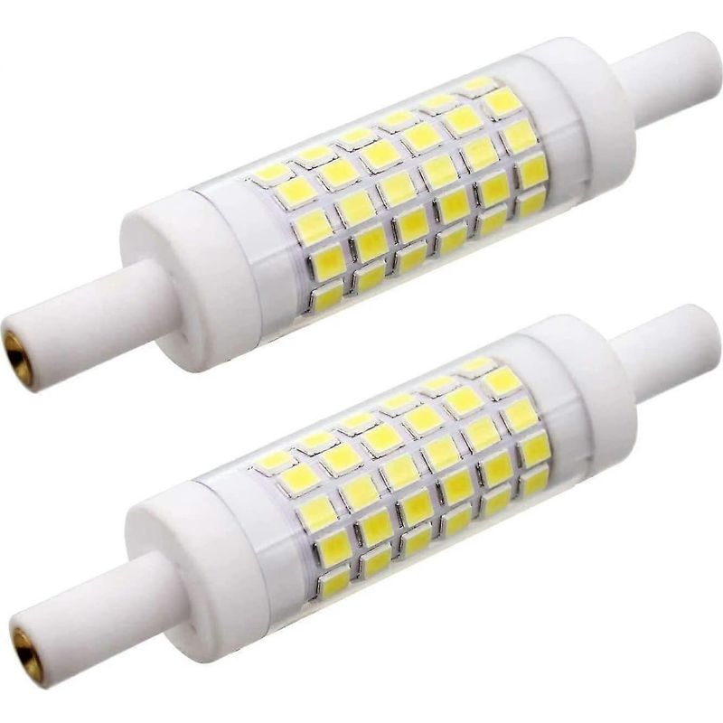 2 Led-lampen R7s 78 Mm 5 W 15 X 78 Mm, Kaltweiß 6000 K, 220 V
