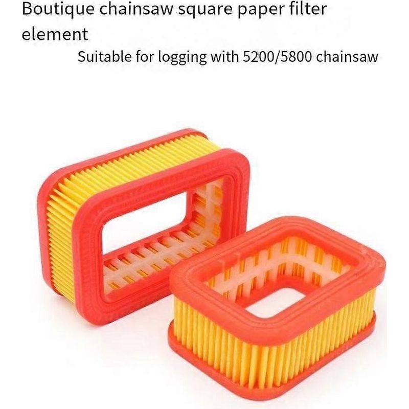 Luftfilter Für Die Kettensäge 5800 (kompatibel Mit Den Benzinmodellen 5200 Und 5800, 52 Und 58 Cm³). Ersatzteil Für Die 52-cm³-kettensäge, Klein Und Quadratisch.