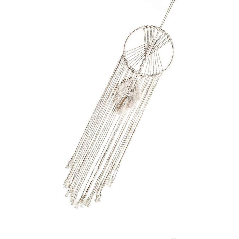 Handgefertigter Traumfänger Im Bohème-stil Mit Pompons, Dekorativer Wandteppich Für Zuhause