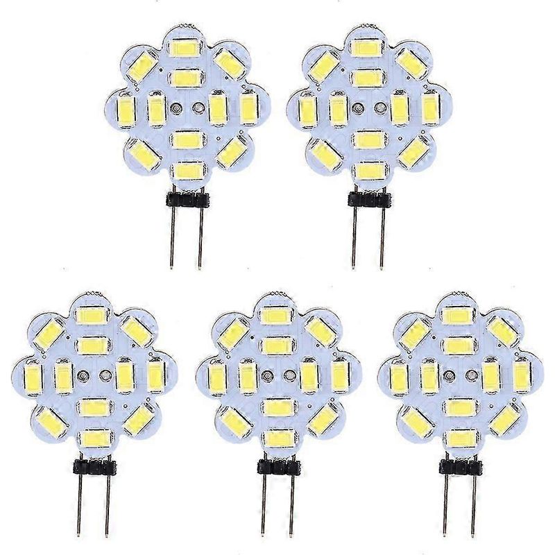 Packung Mit 5 Ultrahellen Weißen 3w 12v Smd 5730 G4 Led-lampen Für Den Innenbereich (weiß)