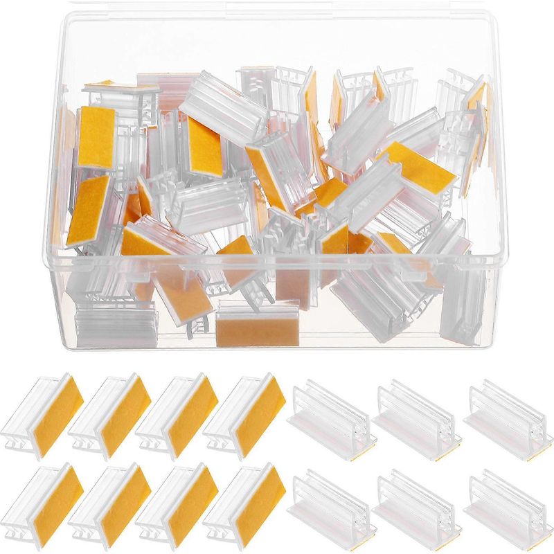 Packung Mit 50 Haltern Für Spuckschutzwände, Schilderhalter, Displayständer, Etikettenhalter, Pos-displayclips, Kartenhalter