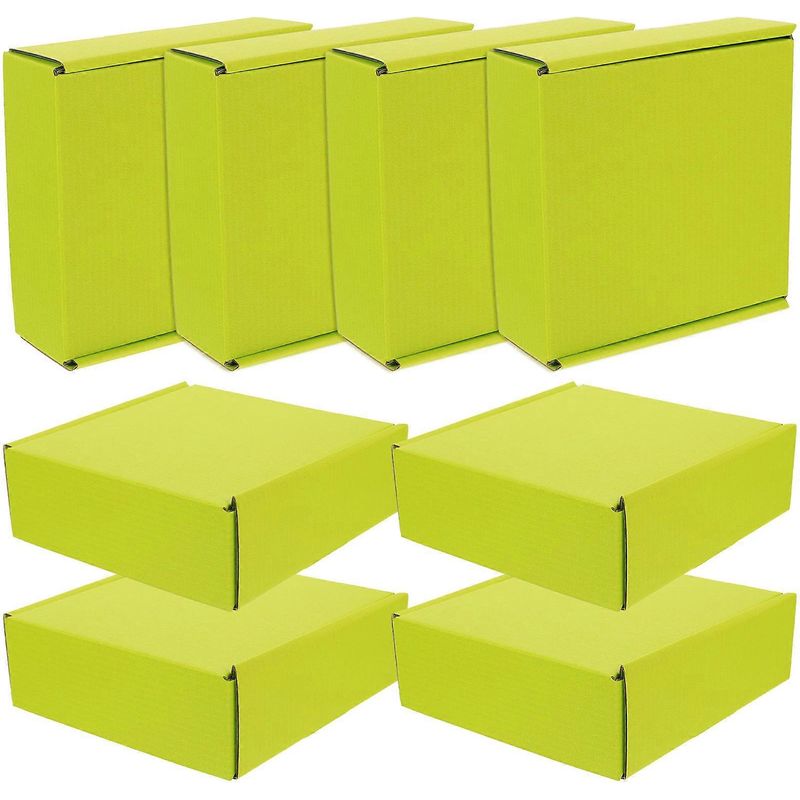 Set Mit 8 Leeren Quadratischen Verpackungskartons Zum Versenden Und Verpacken Von Kleidung