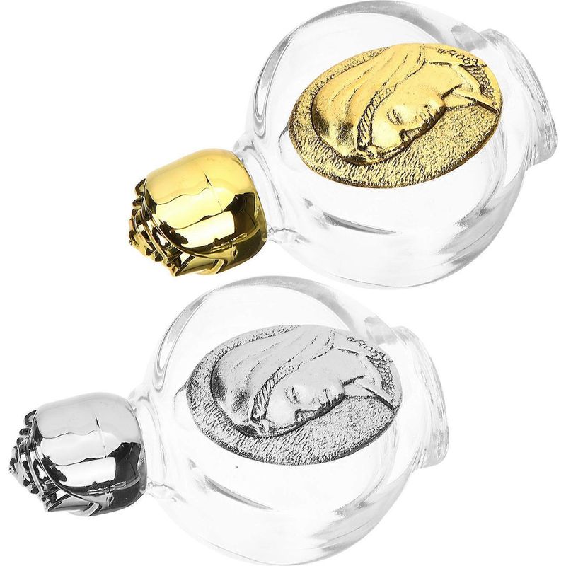 Set Mit 2 Glasflaschen Für Weihwasser, Weihwasserbehälter Für Kirchen, Leere Weihwasserbehälter