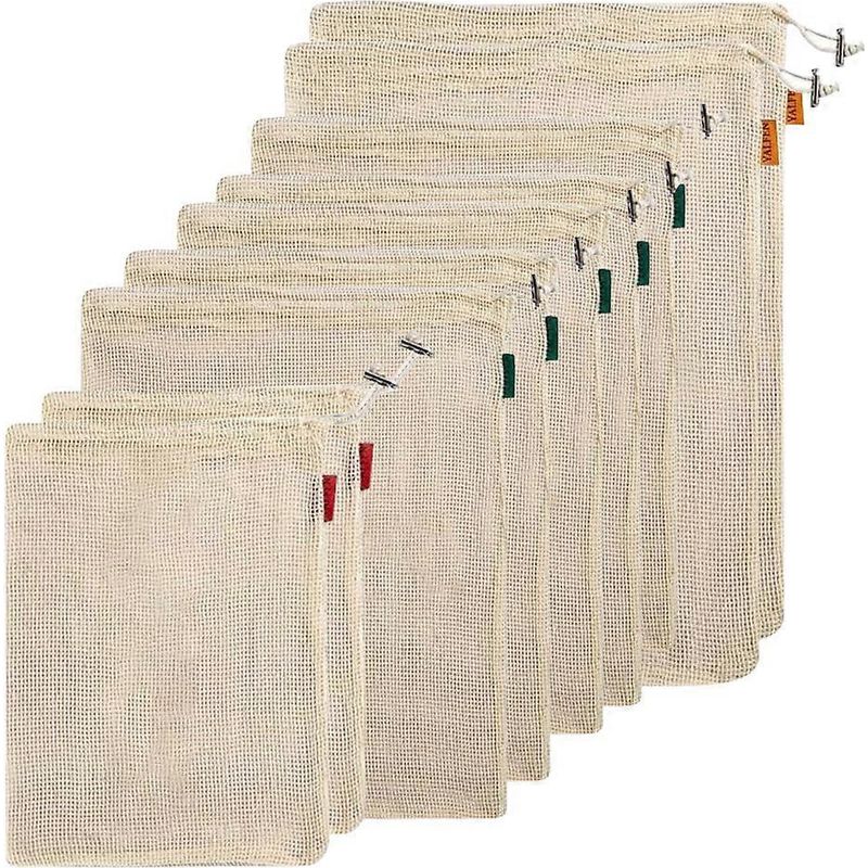 Set Mit 9 Wiederverwendbaren Einkaufsnetzen