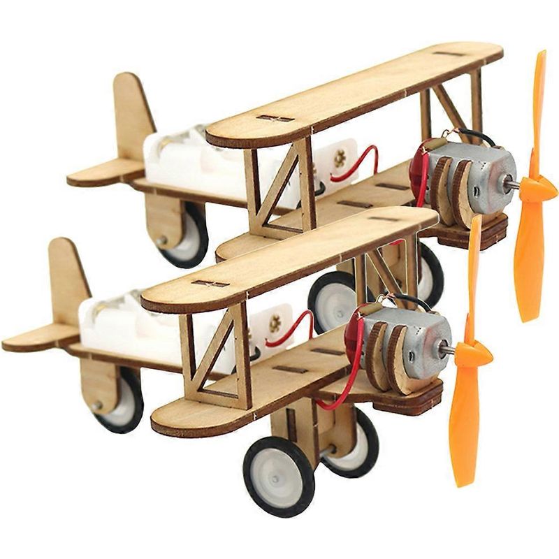 Holzflugzeug Zum Selbstzusammenbauen (2er-set), Kinderspielzeug, Modellbausatz Zum Selbstzusammenbauen.