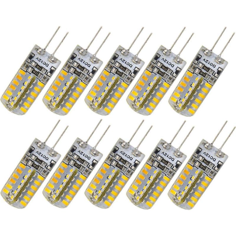 Packung Mit 10 G4 Led-lampen Dc 12v 3,5w 170lm 3000-3500k Smd 3014 (warmweiß)