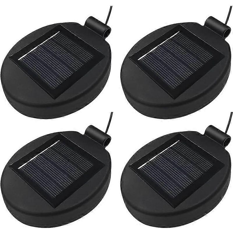 Set Mit 4 Solarlaternen Mit Led-panel Oben, Ersatzabdeckung Für Selbstgebaute Solar-blumenleuchten Im Außenbereich, Garten Oder Terrasse.