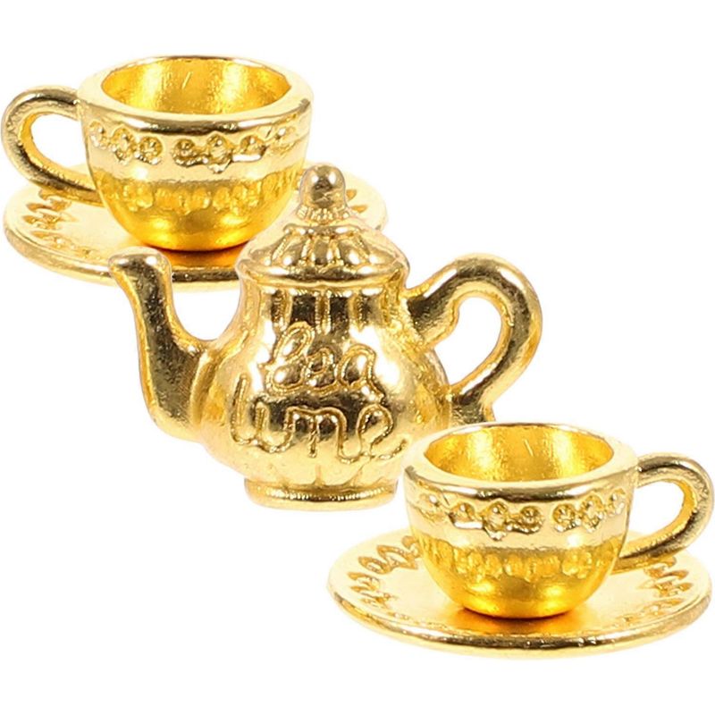 Miniatur-teeservice, Miniatur-teekanne Aus Eisen, Puppenhauszubehör, Kleine Teekanne Und Teetasse