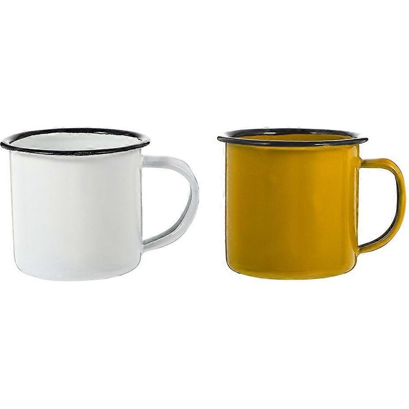 Set Aus 2 Retro-teetassen Aus Eisen, Praktische Tassen Zur Aufbewahrung Von Tee