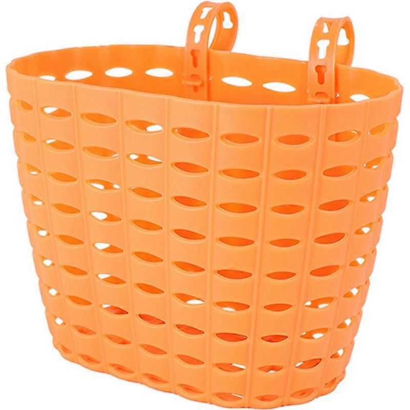 Frontkorb Für Roller, Gewebter Fahrradkorb Aus Kunststoff (orange)