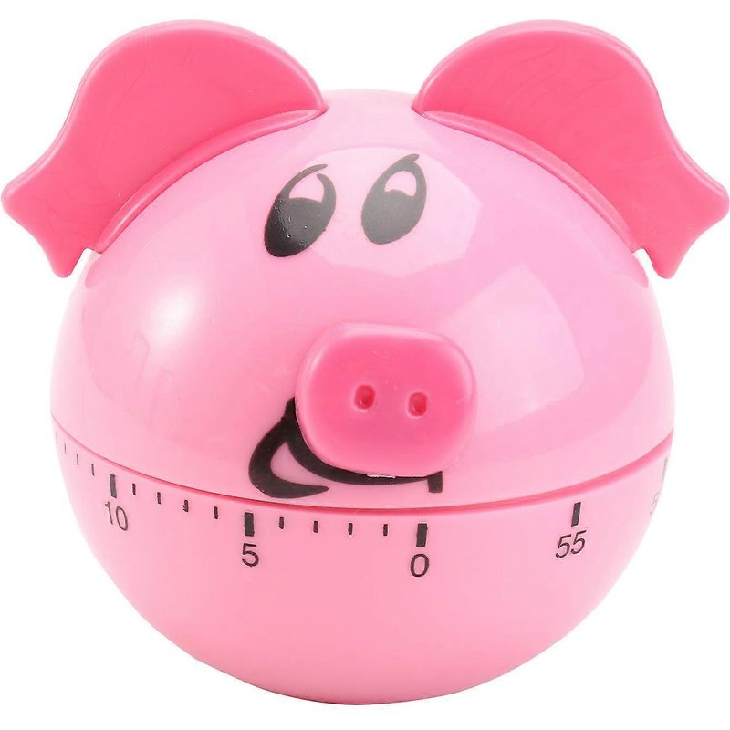 Mechanischer Timer In Form Eines Schweins (rosa), Für Zuhause Oder Die Küche.