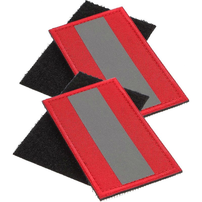 Set Mit 2 Reflektierenden Sicherheitsaufnähern Für Kleidung, Armbänder Und Andere Textilien. Dekorative Klebeaufnäher.
