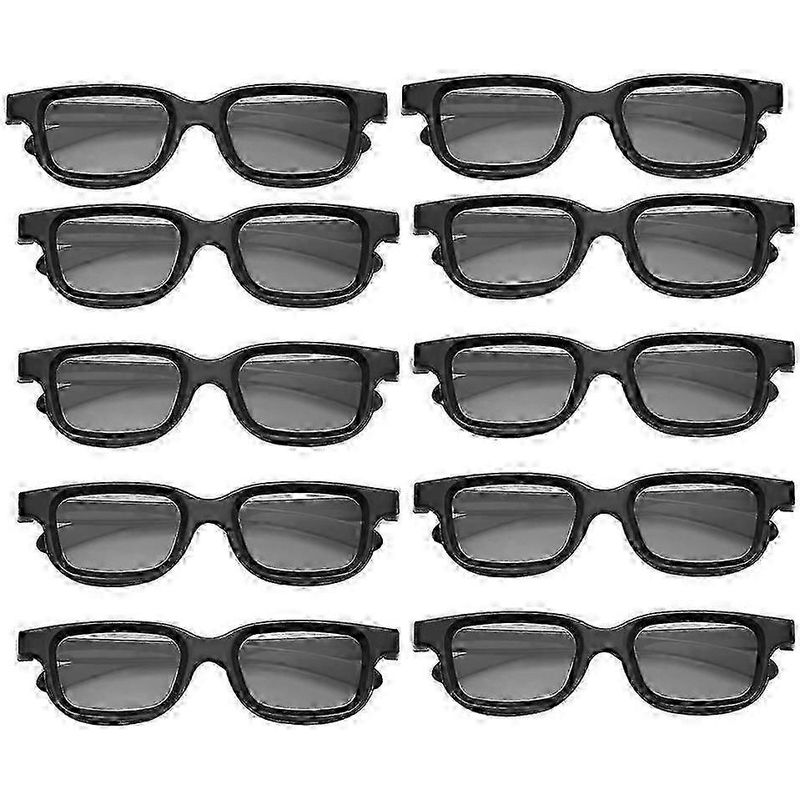Packung Mit 10 Passiven Polarisierenden 3d-brillen, Kompatibel Mit 3d-fernsehern Und Kinos Für 3d-spiele