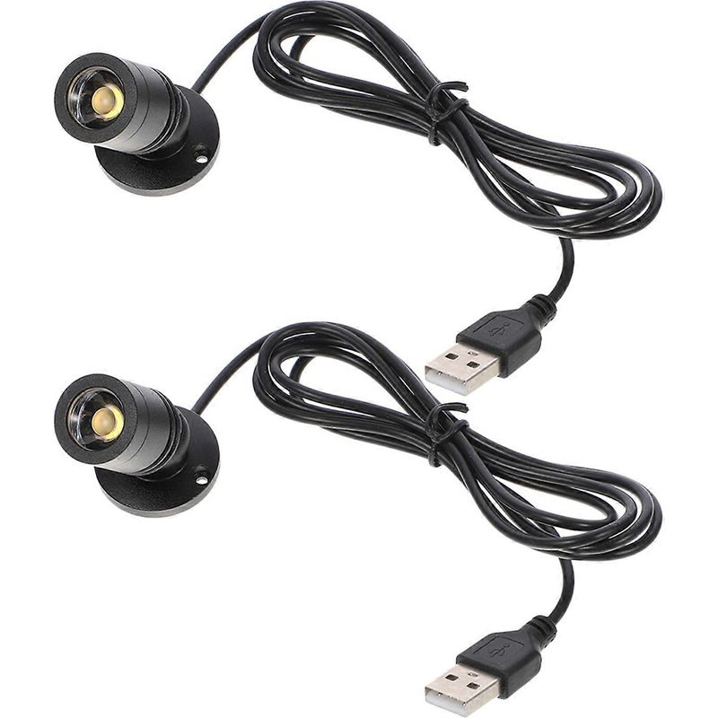 Set Aus 2 Mini-led-innenstrahlern, Usb-betrieben, Zur Möbelbeleuchtung.