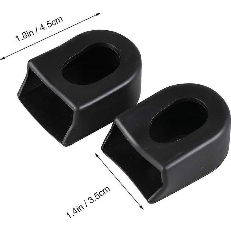 Ein Paar Kurbelarmschützer Aus Gummi Für Mountainbikes/rennräder (schwarz)