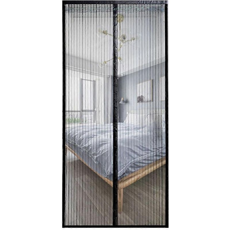 Magnetisches Moskitonetz Für Terrassentüren – Insektenschutz, Luftzirkulation – Strapazierfähiges Und Wasserdichtes, Doppelt Genähtes Moskitonetz, 95 X 205 Cm