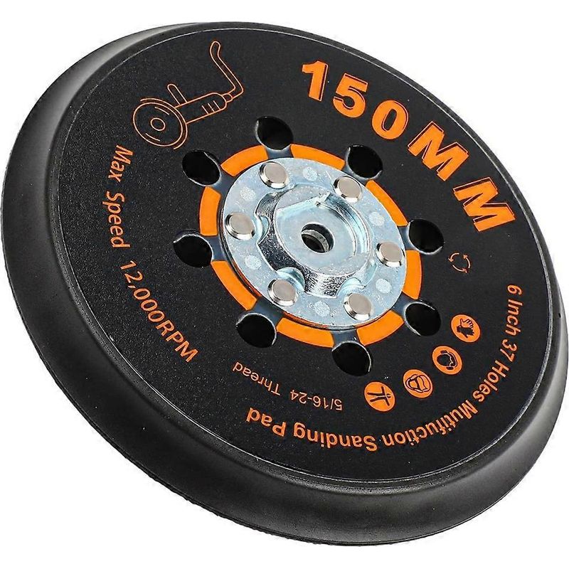 150 Mm (6 Zoll) Schleifteller Mit 37 Löchern, Für Maxxt Exzenterschleifer, Kompatibel Mit Exzenterschleifern Und Poliermaschinen, Maximale Drehzahl 12.000 U/min.