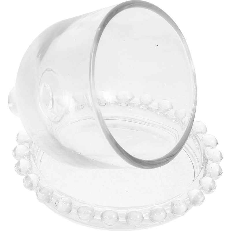 Mini-kuchenständer Mit Gewölbtem Deckel, Durchsichtiger Glasständer Zur Präsentation Von Cupcakes.