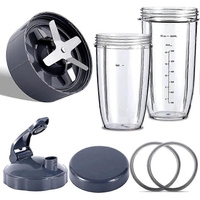Nutribullet 900w Pro Mixbecher-set, Extraktionsklinge, Große Becher Mit 950 Ml Und 710 Ml Fassungsvermögen, Ersatzteile Für Mixer