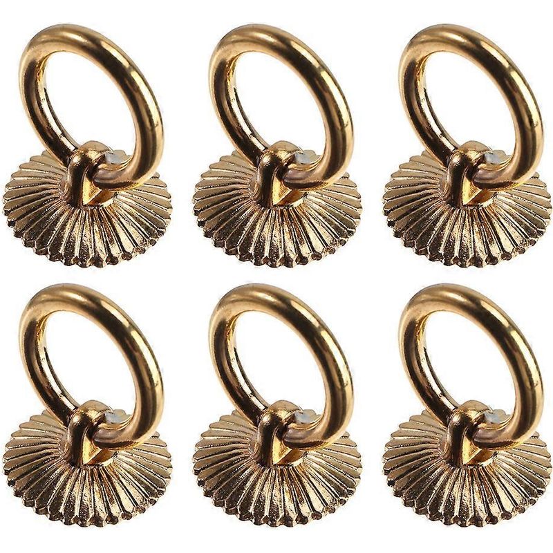 Set Mit 6 Goldenen Schubladengriffen Für Möbel, Minimalistischer Stil.