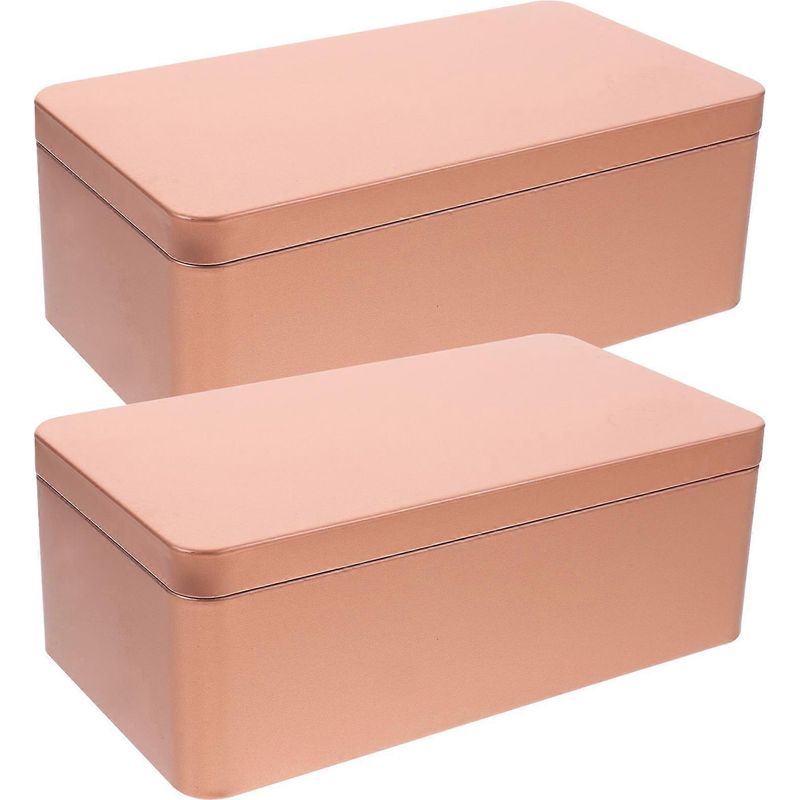 Set Aus 2 Leeren Teedosen, Aufbewahrungsboxen Für Schmuck, Geschenke, Kekse Und Süßigkeiten