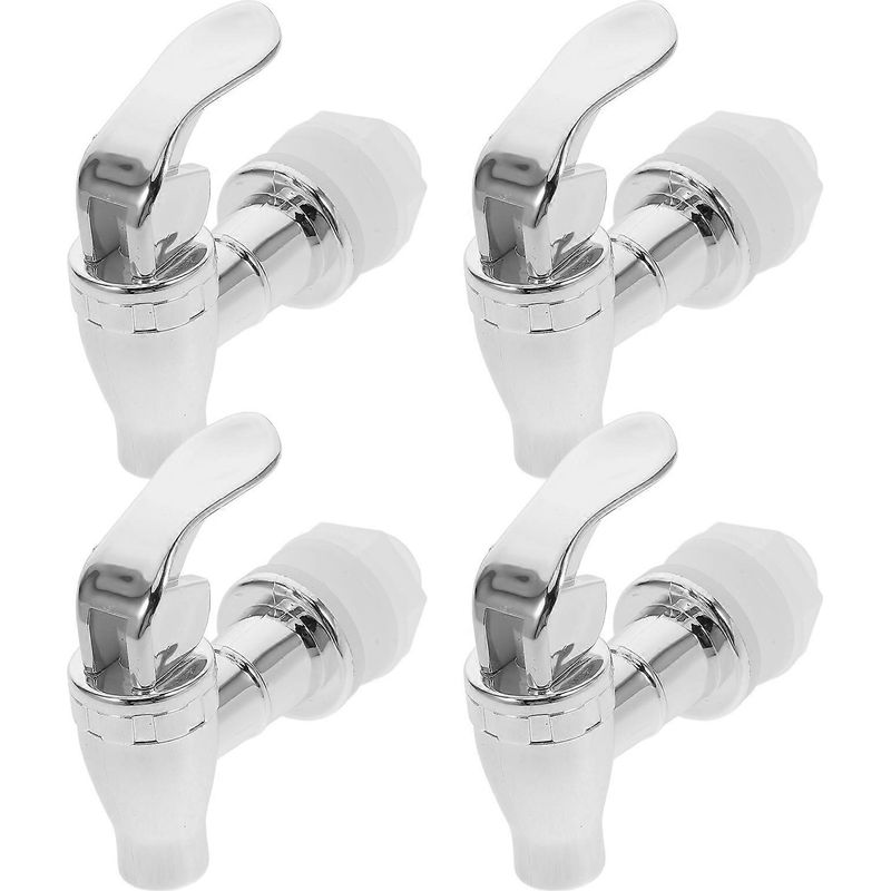 Set Mit 4 Wiederverwendbaren Ersatzhähnen Für Wasserspender, Hebel-getränkespender Und Karaffenhähne, Silberfarben, 16 Mm