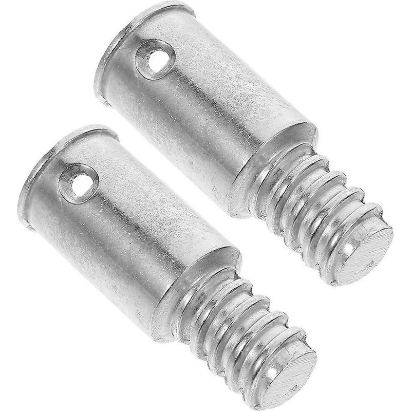 Set Aus 2 Metallgewindespitzen Für Ausziehbare Besenstiele, Kompatibel Mit Fransenmopps Und Metallmopps (silber).