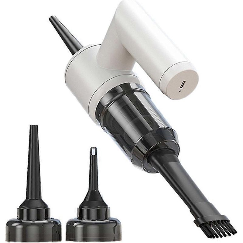 4-in-1 Akku-autostaubsauger, Schnellladefunktion, Starke Saugkraft, Gebläse, Haushaltsstaubsauger, Weiß