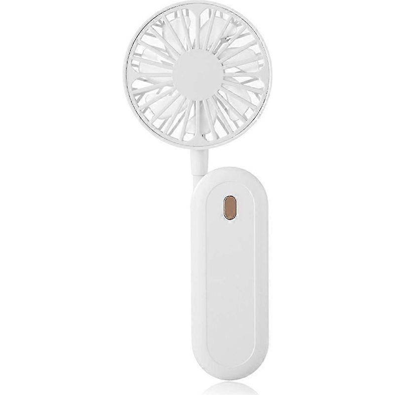 Wiederaufladbarer, Tragbarer Nackenventilator Mit Usb-anschluss, 3 Geschwindigkeitsstufen, Luftkühler, Flexibler Tischventilator Für Reisen, Zuhause Und Büro, Weiß