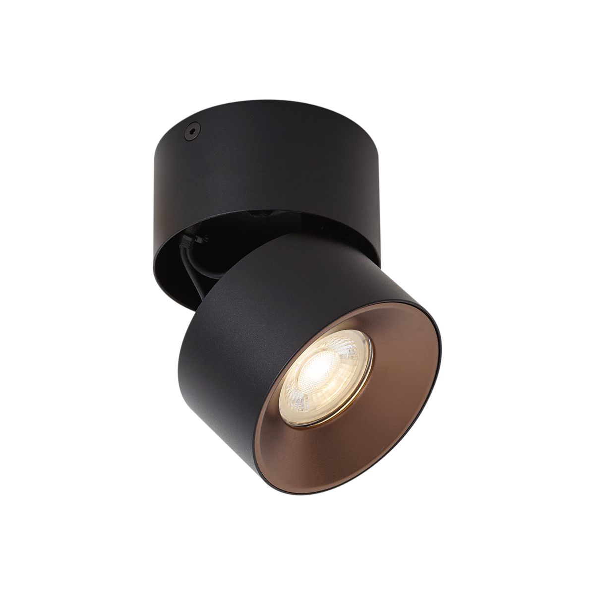 Qazqa Moderner Aufbaustrahler Schwarz Gu10 50mm Schwenkbar - Echo